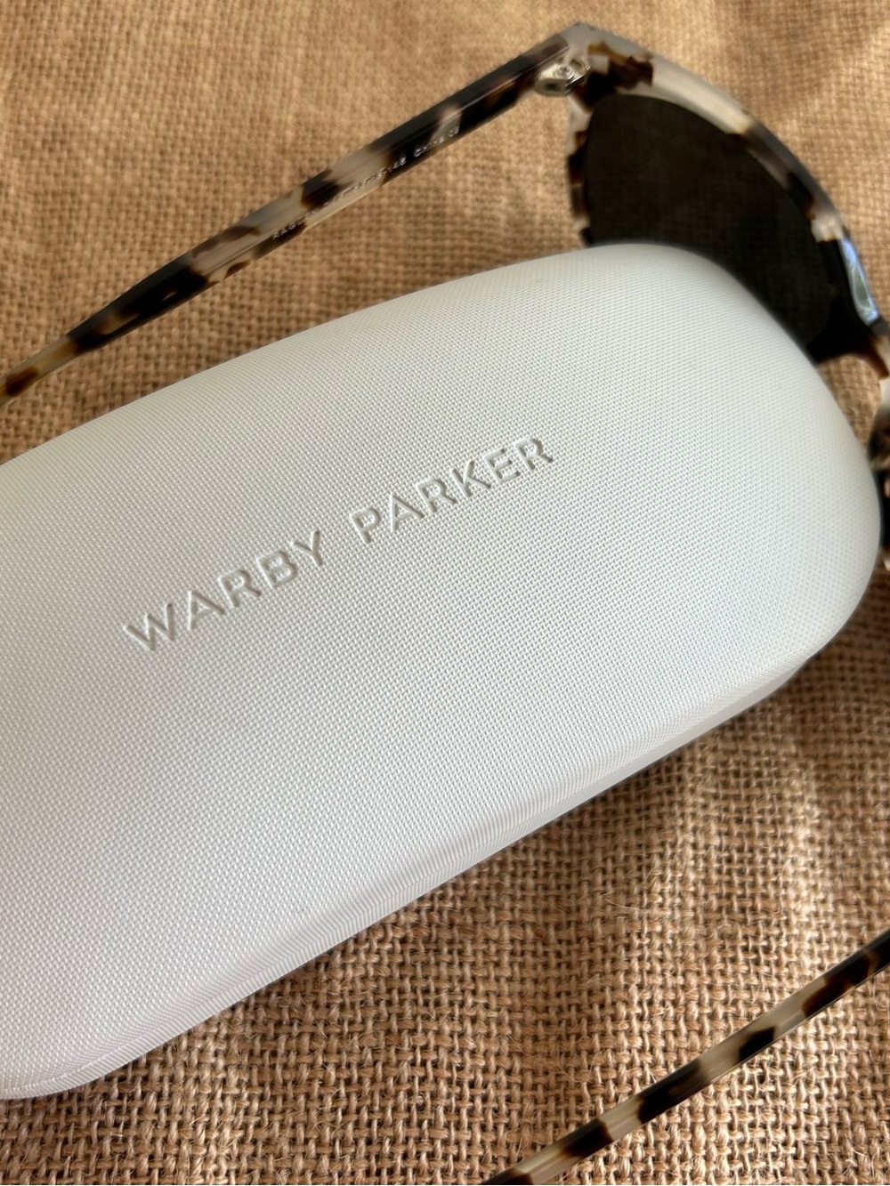 Warby Parker Tortoiseshell Sunglasses -Black Lenses, Tortoise Frames, White Case - Picture 3 of 7